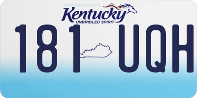 KY license plate 181UQH