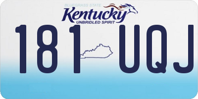 KY license plate 181UQJ