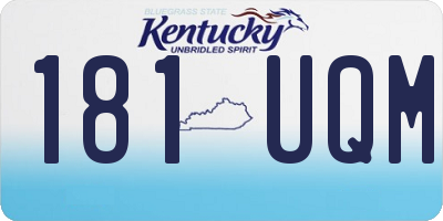 KY license plate 181UQM