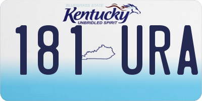KY license plate 181URA