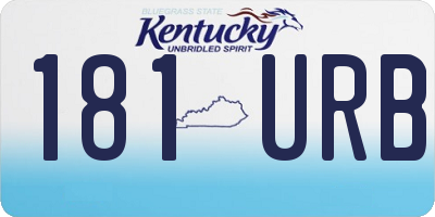 KY license plate 181URB