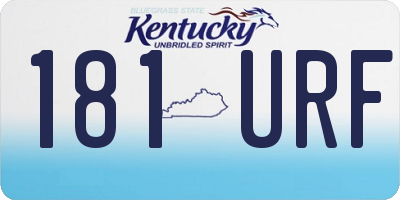 KY license plate 181URF