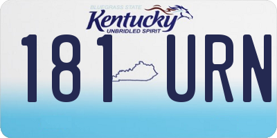 KY license plate 181URN