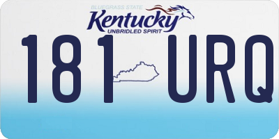 KY license plate 181URQ