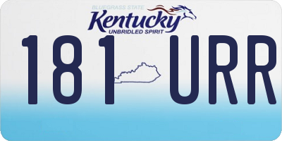 KY license plate 181URR