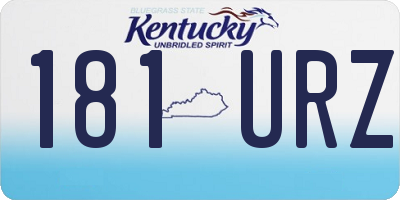 KY license plate 181URZ