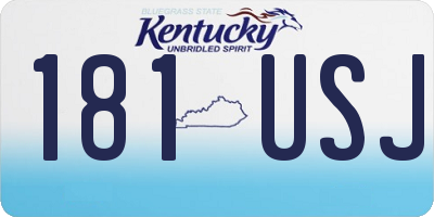 KY license plate 181USJ