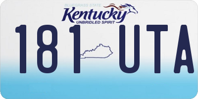KY license plate 181UTA