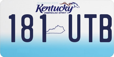 KY license plate 181UTB