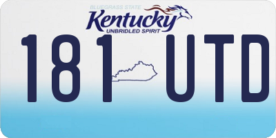 KY license plate 181UTD
