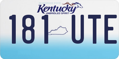 KY license plate 181UTE