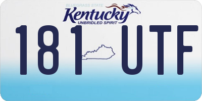 KY license plate 181UTF