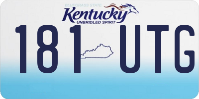 KY license plate 181UTG