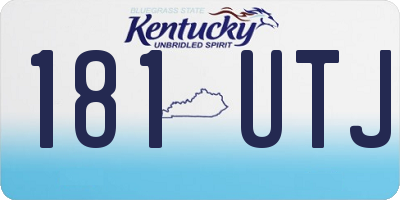 KY license plate 181UTJ