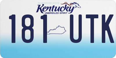 KY license plate 181UTK