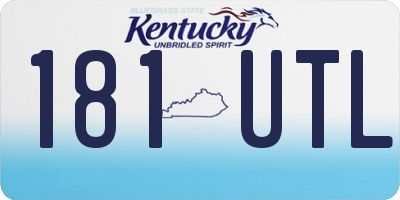 KY license plate 181UTL