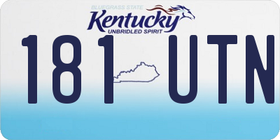 KY license plate 181UTN