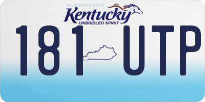 KY license plate 181UTP