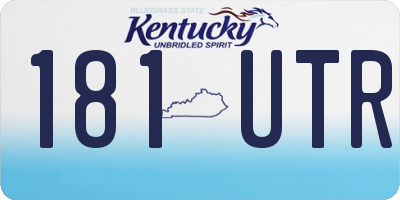 KY license plate 181UTR