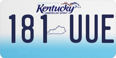 KY license plate 181UUE