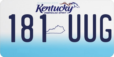 KY license plate 181UUG