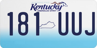 KY license plate 181UUJ