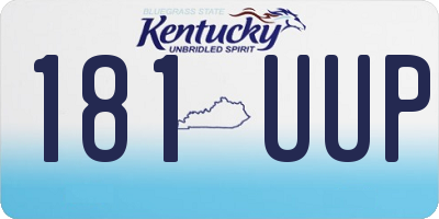 KY license plate 181UUP