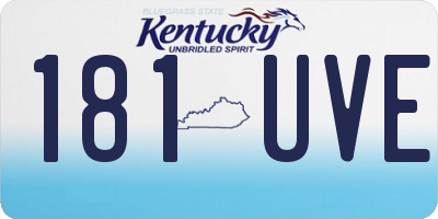 KY license plate 181UVE