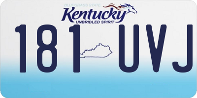 KY license plate 181UVJ