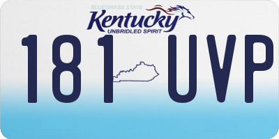 KY license plate 181UVP