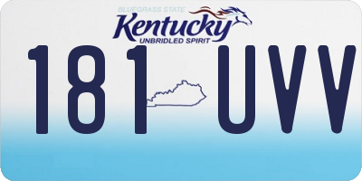 KY license plate 181UVV