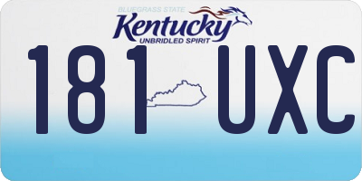 KY license plate 181UXC