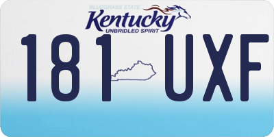 KY license plate 181UXF