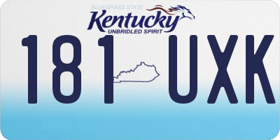 KY license plate 181UXK