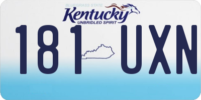 KY license plate 181UXN