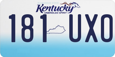 KY license plate 181UXO