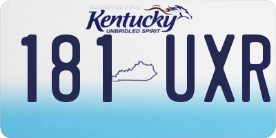 KY license plate 181UXR