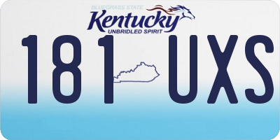 KY license plate 181UXS