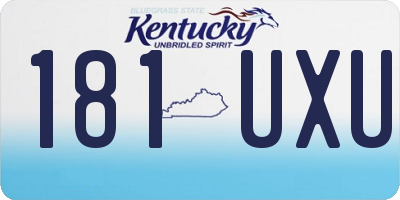KY license plate 181UXU