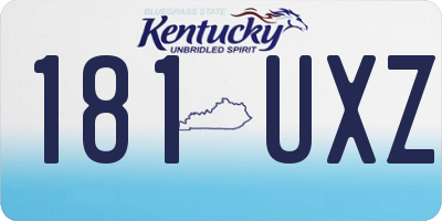 KY license plate 181UXZ