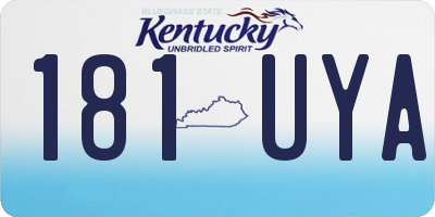 KY license plate 181UYA