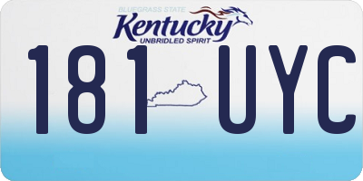 KY license plate 181UYC