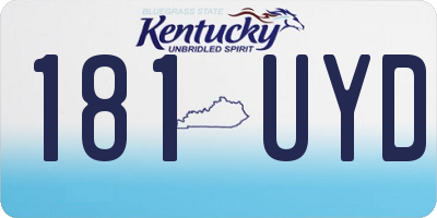 KY license plate 181UYD