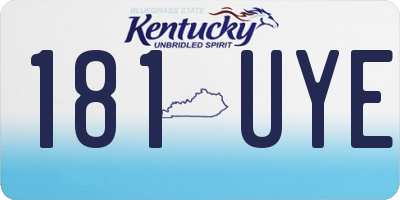 KY license plate 181UYE