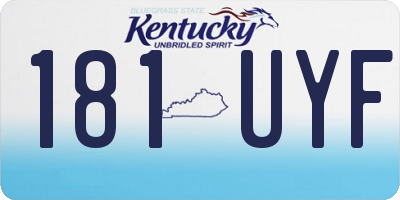KY license plate 181UYF