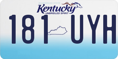 KY license plate 181UYH