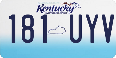 KY license plate 181UYV