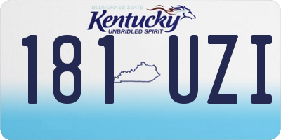 KY license plate 181UZI