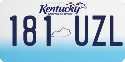 KY license plate 181UZL