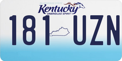 KY license plate 181UZN